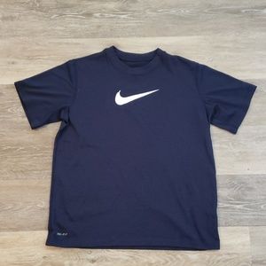 Youth Large Nike Dri-Fit Tshirt Navy NWOT